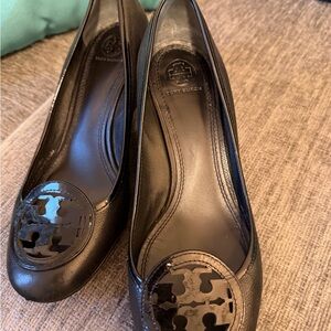 Tory Burch Black Leather Heels